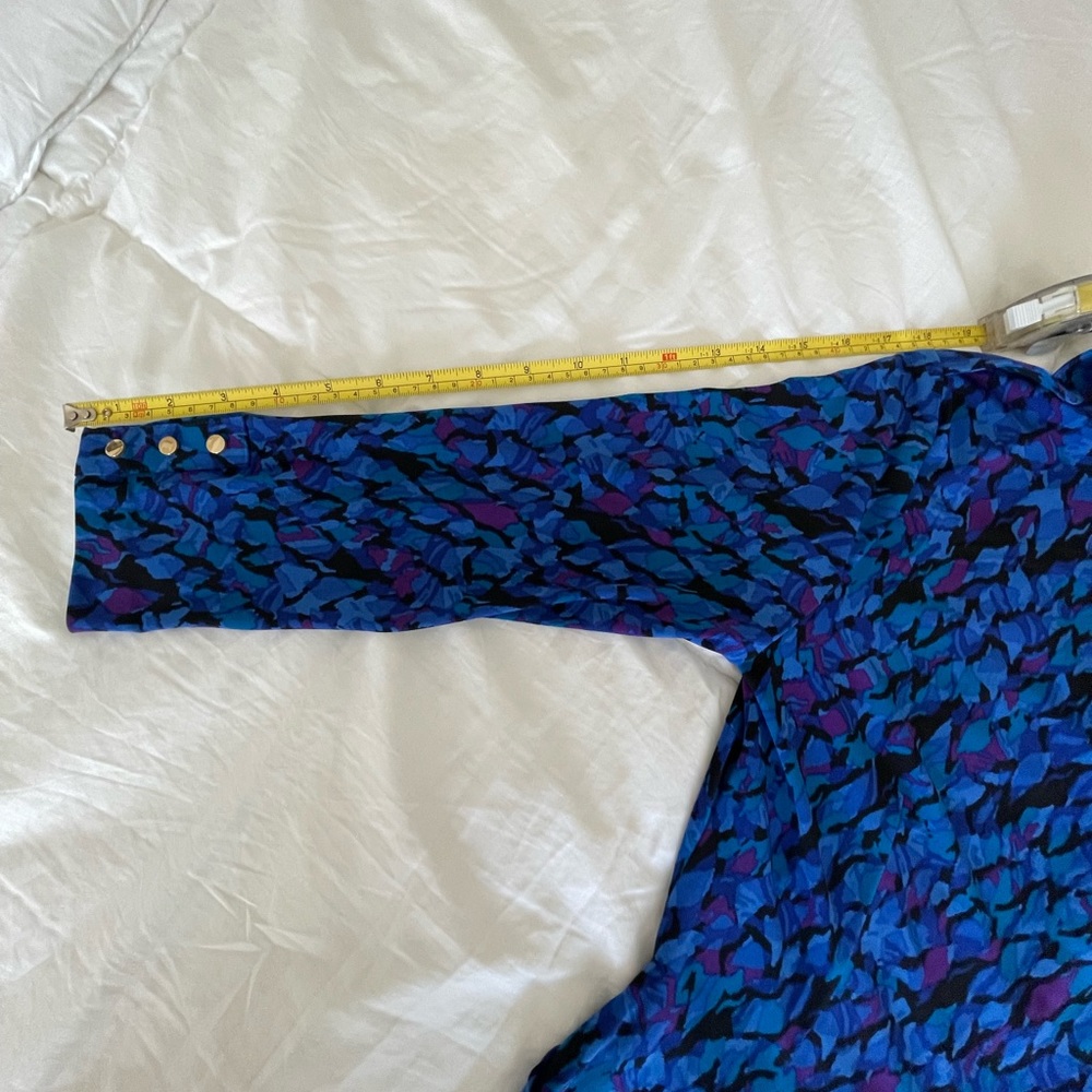 Cache Blue / Purple/Black
Printed Shirt Dress - Picture 9 of 11